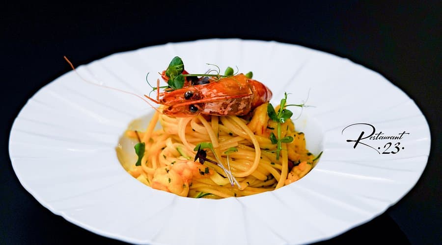 Linguine cu creveți, preparat semnătură